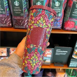 🎃NWT✨Starbucks 2025 Fall Halloween Printed Floral Studded Bling Venti Tumbler
